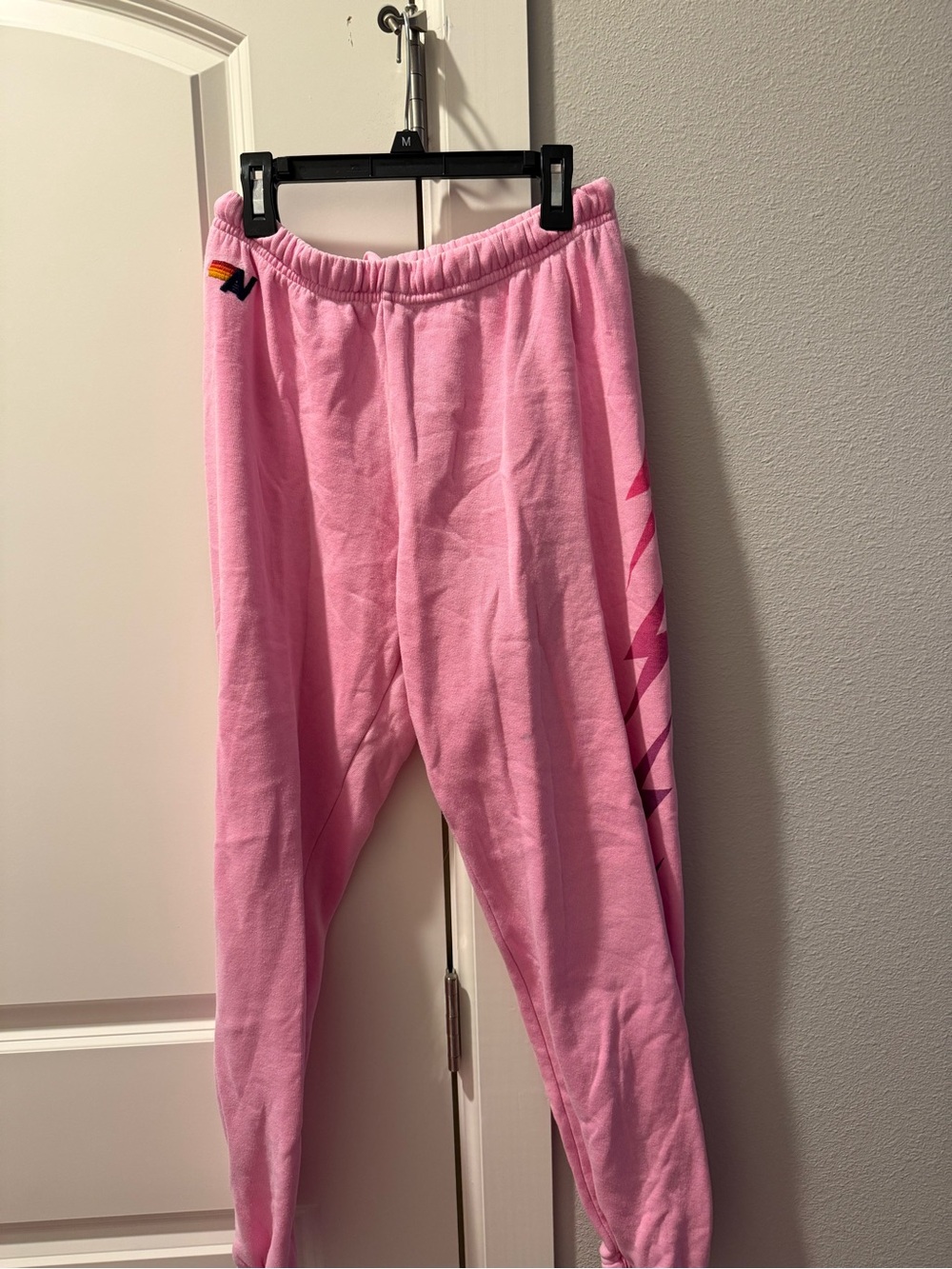 Pink aviator nation  Sweatpants with lightning bolts ⚡️